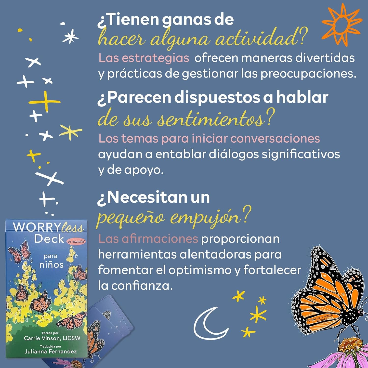 Worry Less Baraja para Niños – 52 tarjetas de afirmaciones en español tarjetas didácticas en español, Herramientas de Regulación Emocional, Habilidades de Afrontamiento, Terapia y Expresión Emocional - Image 7