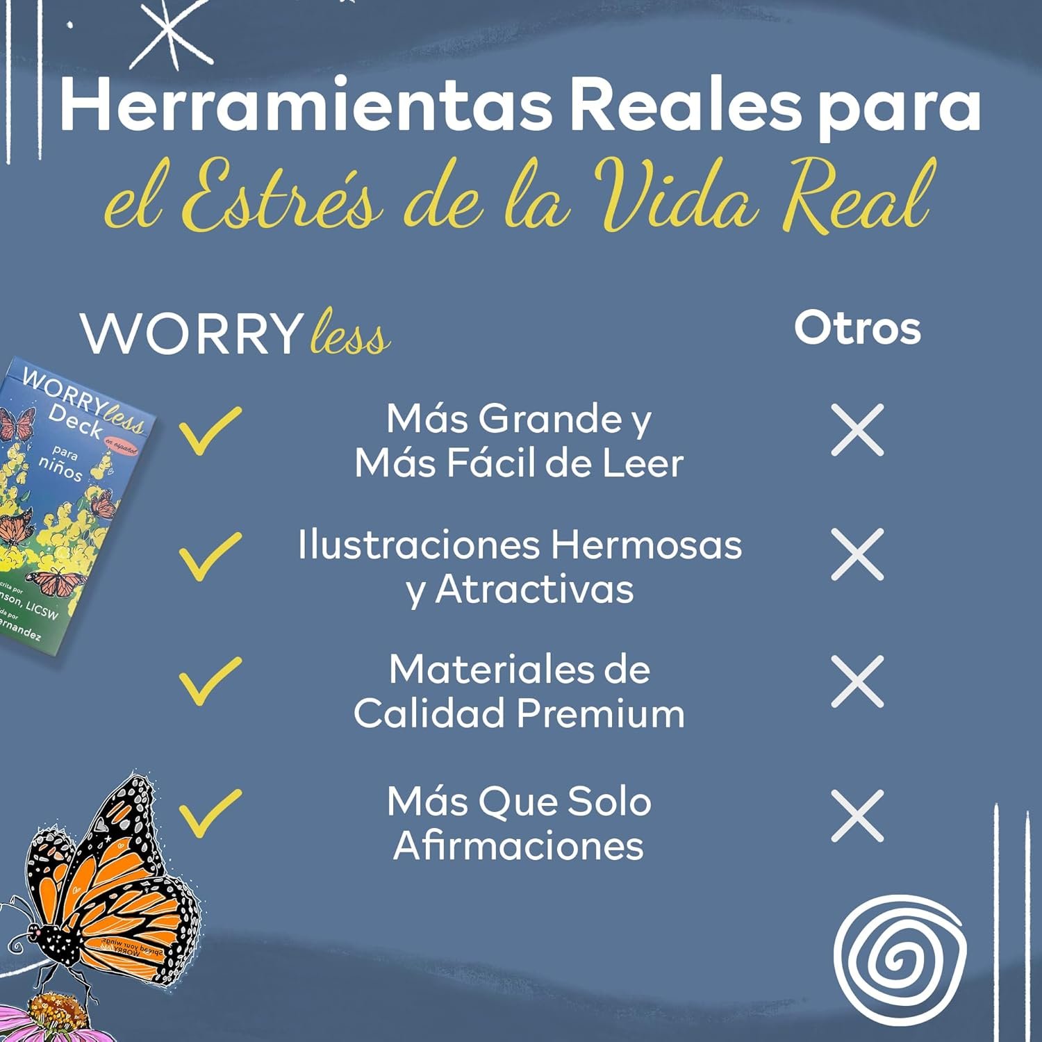 Worry Less Baraja para Niños – 52 tarjetas de afirmaciones en español tarjetas didácticas en español, Herramientas de Regulación Emocional, Habilidades de Afrontamiento, Terapia y Expresión Emocional - Image 5
