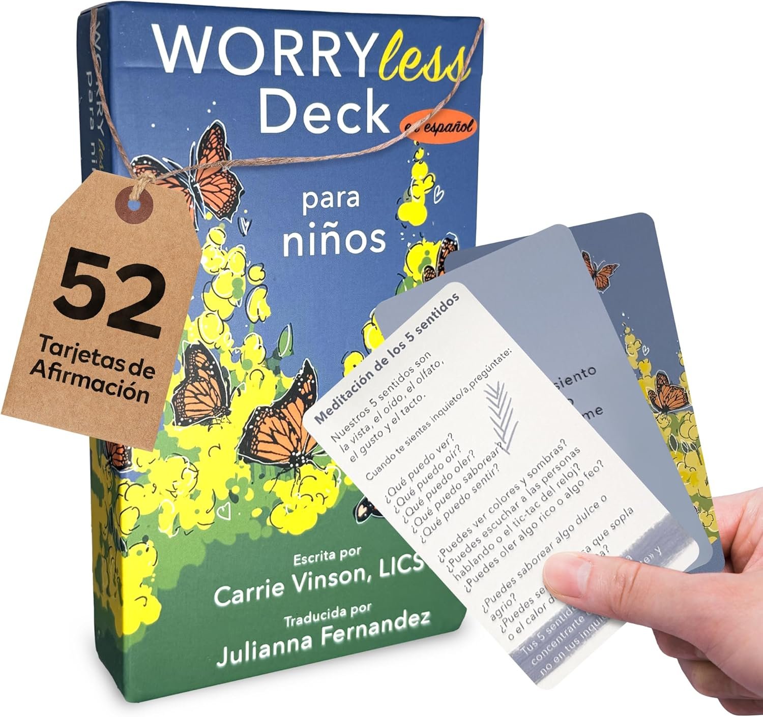 Worry Less Baraja para Niños – 52 tarjetas de afirmaciones en español tarjetas didácticas en español, Herramientas de Regulación Emocional, Habilidades de Afrontamiento, Terapia y Expresión Emocional